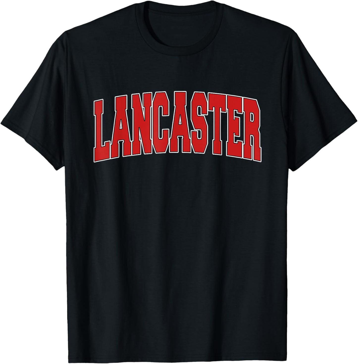 LANCASTER NY NEW YORK Varsity Style USA Vintage Sports T-Shirt - T-Shirt | Black