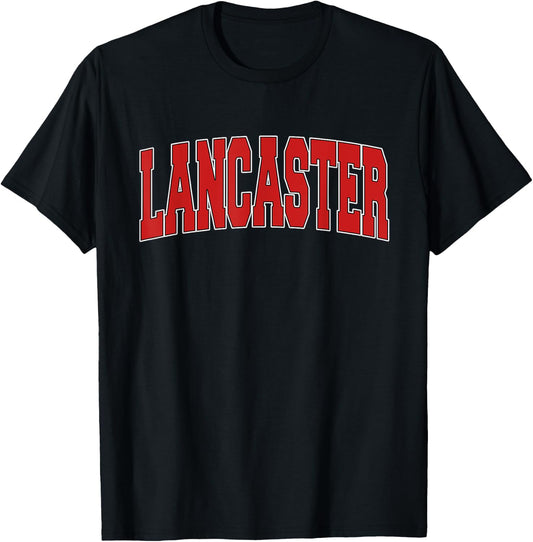 LANCASTER NY NEW YORK Varsity Style USA Vintage Sports T-Shirt - T-Shirt | Black
