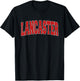 LANCASTER NY NEW YORK Varsity Style USA Vintage Sports T-Shirt - T-Shirt | Black