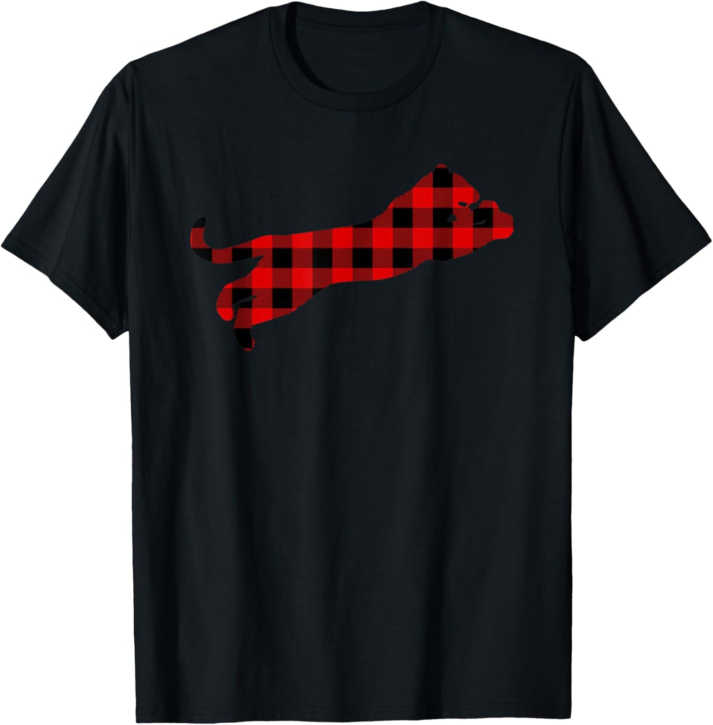 Cougar Red Buffalo Plaid Puma Animal Matching Family PJ Gift T-Shirt - T-Shirt | Black
