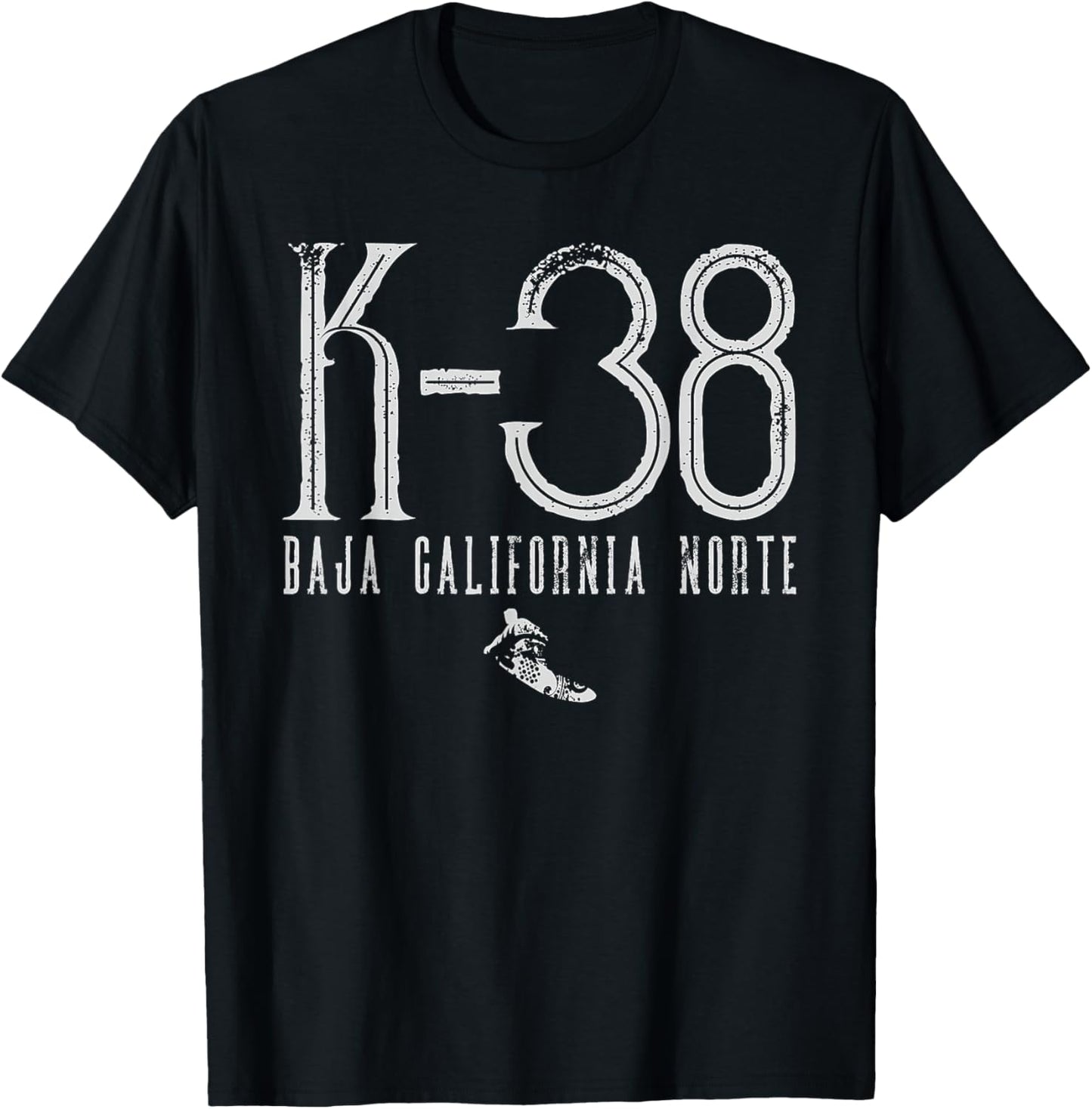 K-38 Surf Beach Baja California Norte Surfing Mexico Surfer Men Women Girls Kids T-Shirt - T-Shirt | Black