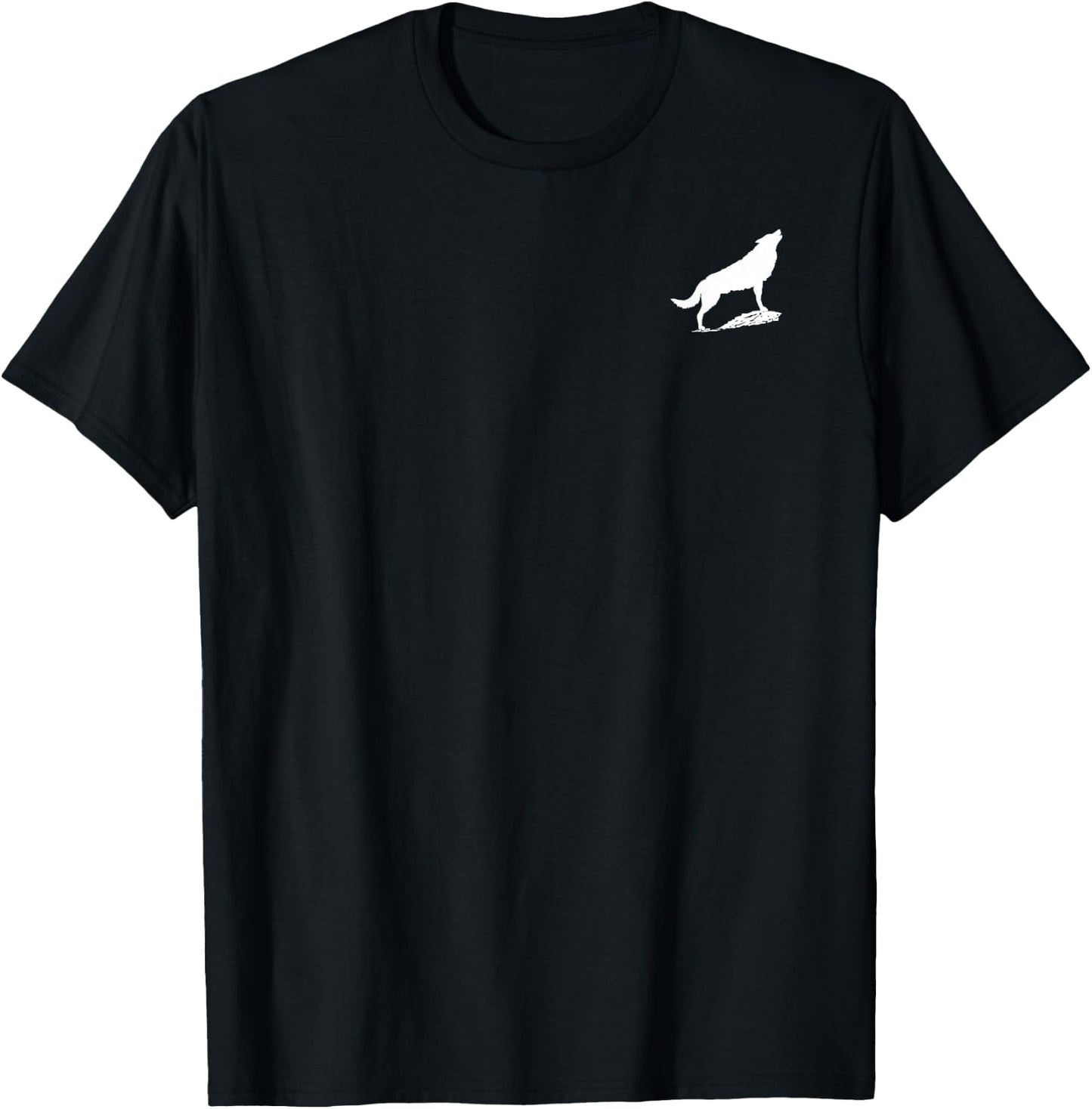 Wolf pocket-style Emblem. T-Shirt - T-Shirt | Black