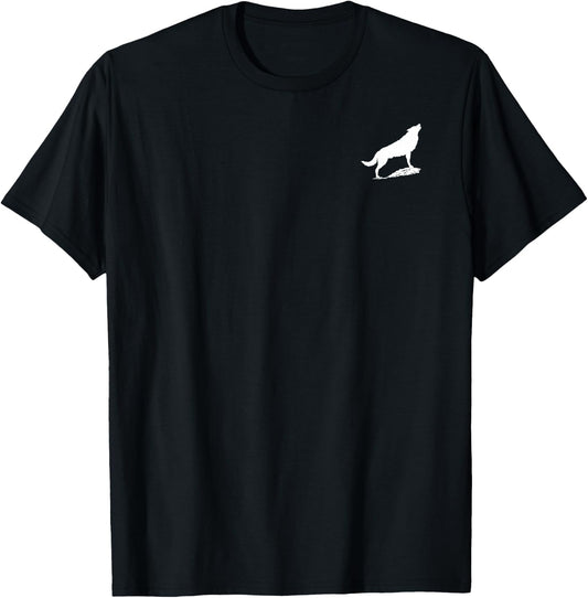 Wolf pocket-style Emblem. T-Shirt - T-Shirt | Black