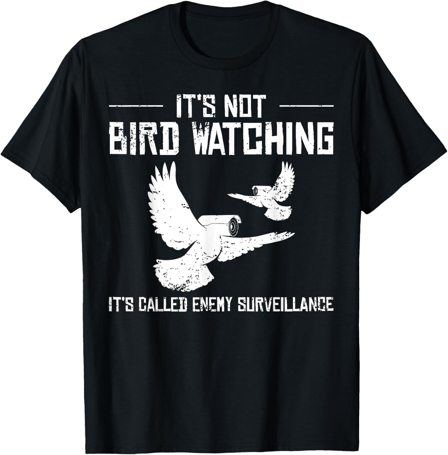 Bird Watching Government Conspiracy Birds Aren’t Real T-Shirt - T-Shirt | Black