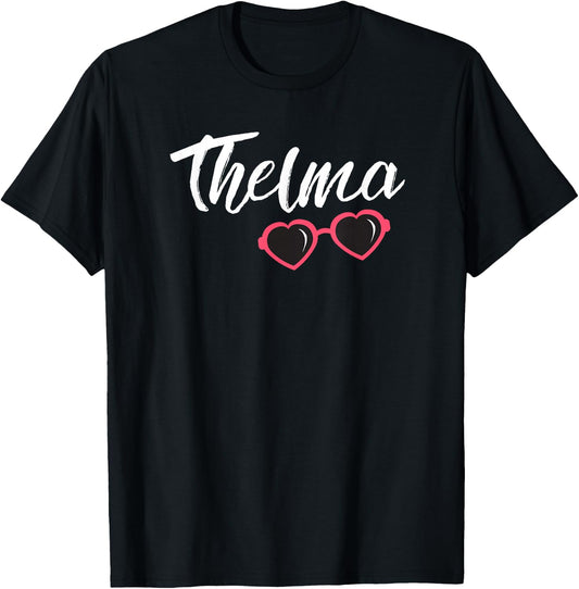 Thelma Pink Glasses Cute Matching Best Friends T-Shirt - T-Shirt | Black