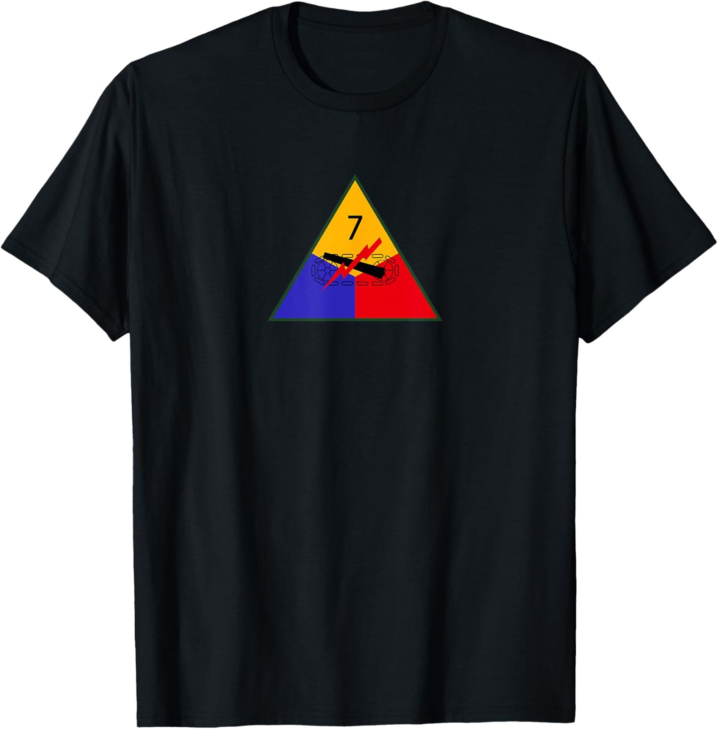 7th Armored Division Shirt Army WWII Lucky Seventh T-Shirt - T-Shirt | Black