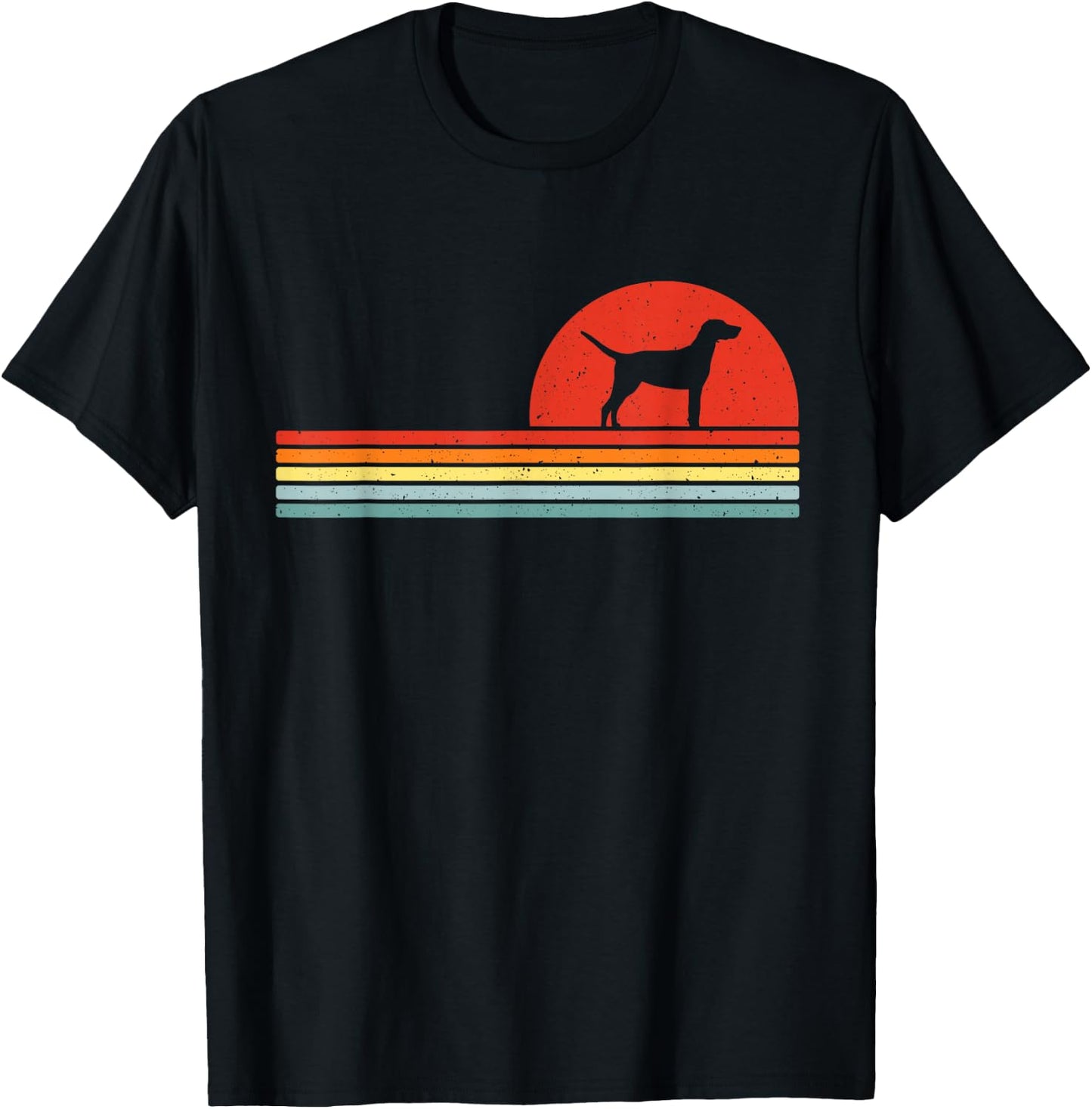 Plott Hound Dog Retro - , All Ages - Black, Small - Short Sleeve - Animal Print - - Polyester 100% T-Shirt - T-Shirt | Black
