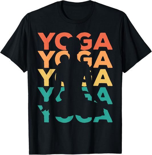 Retro Vintage Yoga Gift Yogis T-Shirt - T-Shirt | Black