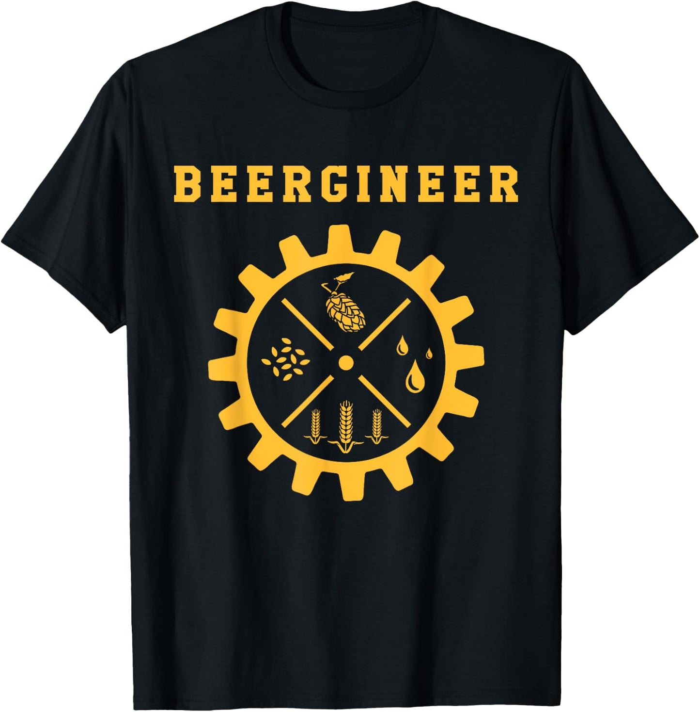 Braueister Beer Brewing Engineer - Beer Brewing Study Uni T-Shirt - T-Shirt | Black