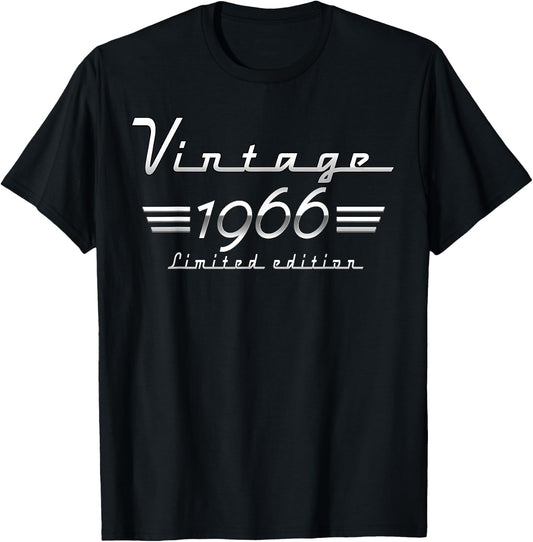 59 Year Old Gift Vintage Classic 1966 Limited 59th Birthday T-Shirt - T-Shirt | Black