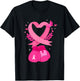 Breast Cancer Awareness Pink Ribbon Heart Boxing Gloves T-Shirt - T-Shirt | Black