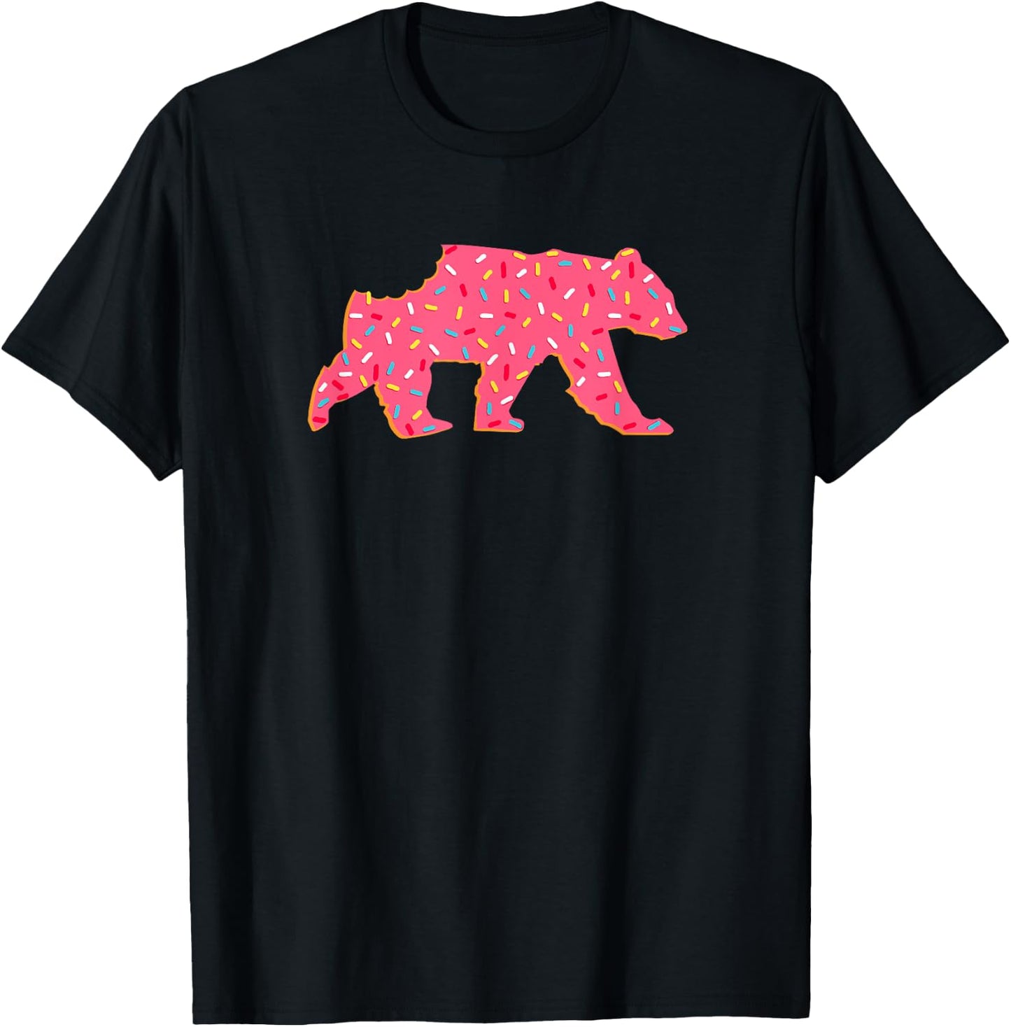Animal Cracker Frosted Gay Bear with Sprinkles and a Bite T-Shirt - T-Shirt | Black