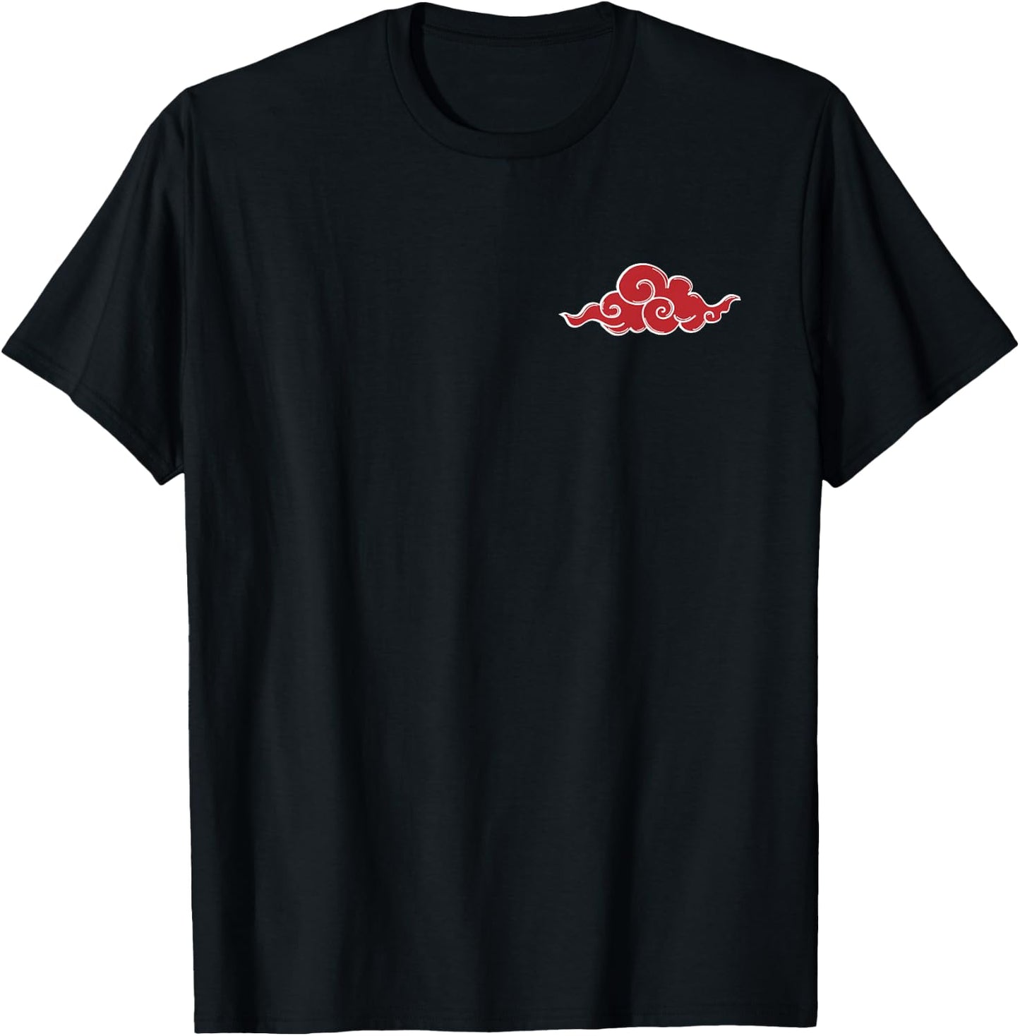Red Japanese Cloud -Anime Style Manga Lover Aesthetic T-Shirt - T-Shirt | Black