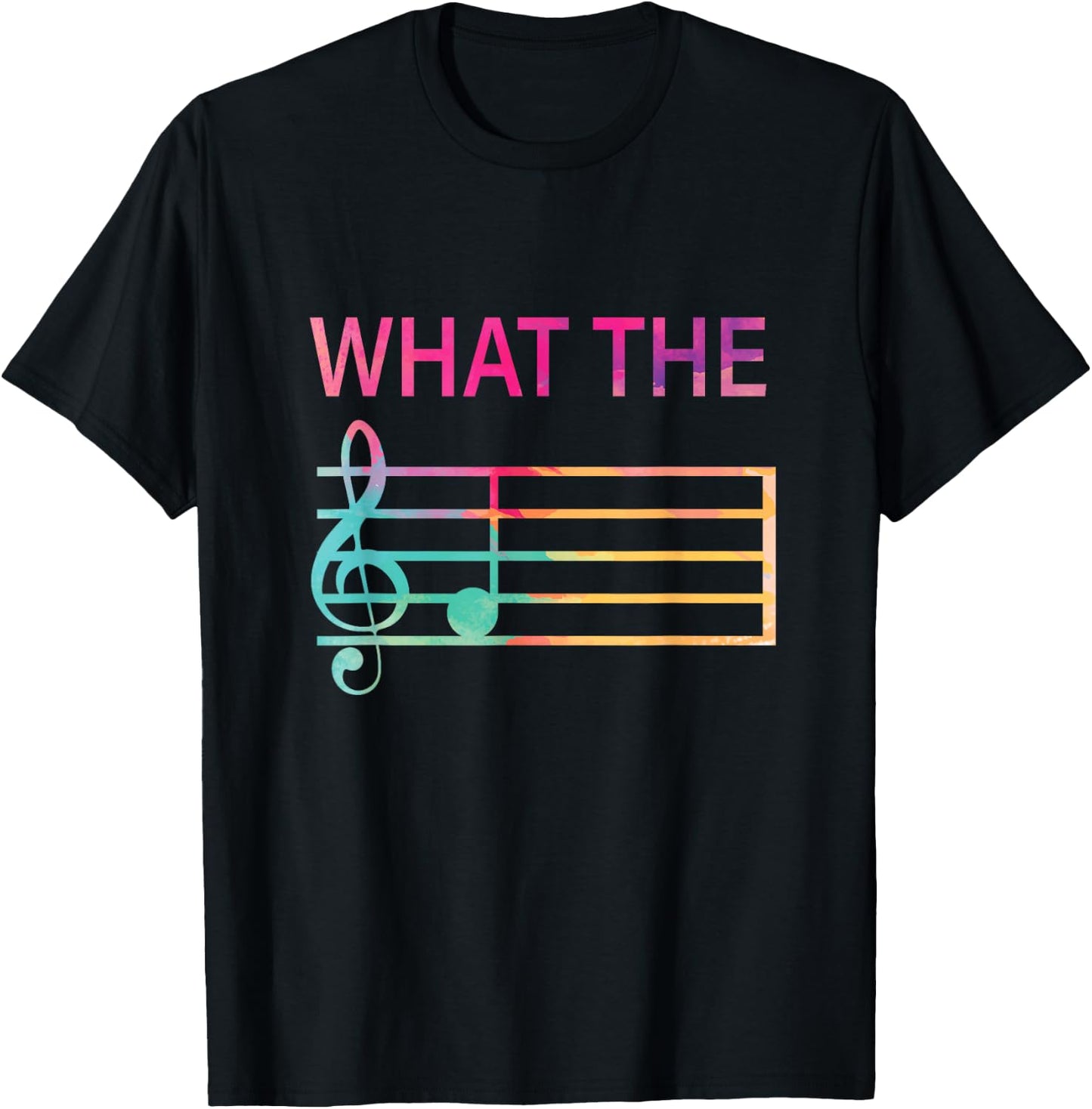 What The F Music Funny Clef Note music Humor Musician Gift T-Shirt - T-Shirt | Black