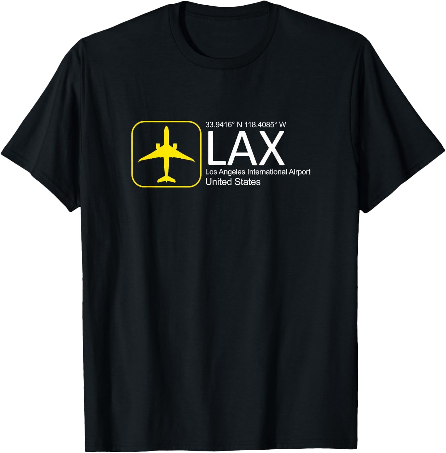 Los Angeles Shirt Airport California Crew LAX Flight Crew T-Shirt - T-Shirt | Black