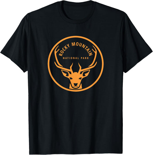Rocky Mountain National Park Vintage Elk Souvenir Retro Gift T-Shirt - T-Shirt | Black