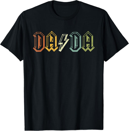 Rock Dada Retro Father's Day For New Dad - Dada T-Shirt - T-Shirt | Black