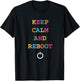 Keep Calm And Reboot Funny Computer Support T-Shirt - T-Shirt | Black