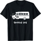 Skoolie Life Design for a Yellow School Bus Camper Owner T-Shirt - T-Shirt | Black
