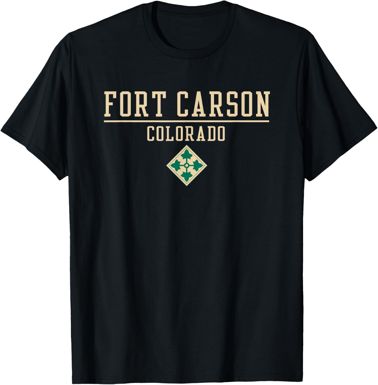 Fort Carson Colorado Army United States Military T-Shirt - T-Shirt | Black