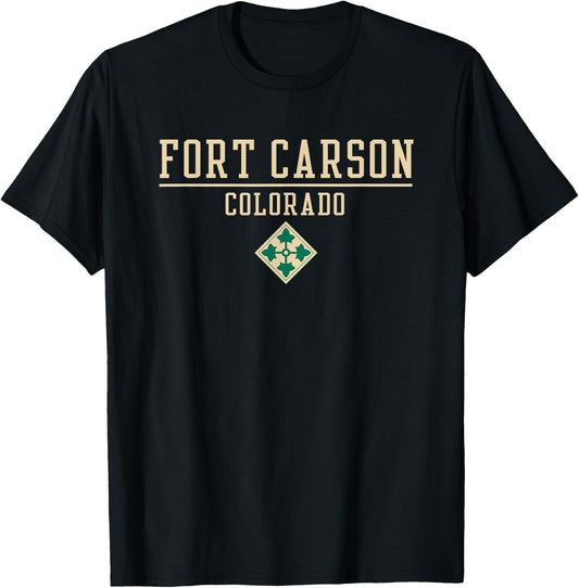 Fort Carson Colorado Army United States Military T-Shirt - T-Shirt | Black
