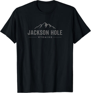 Retro Jackson Hole Wyoming Grand Teton Vintage T-Shirt - T-Shirt | Black