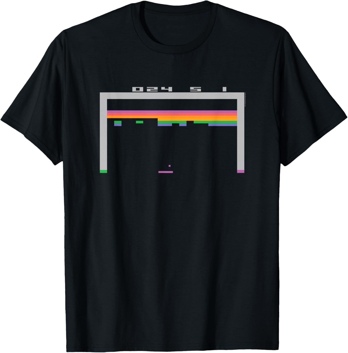 ATARI Breakout Gameplay Screen Iconic Game T-Shirt - T-Shirt | Black