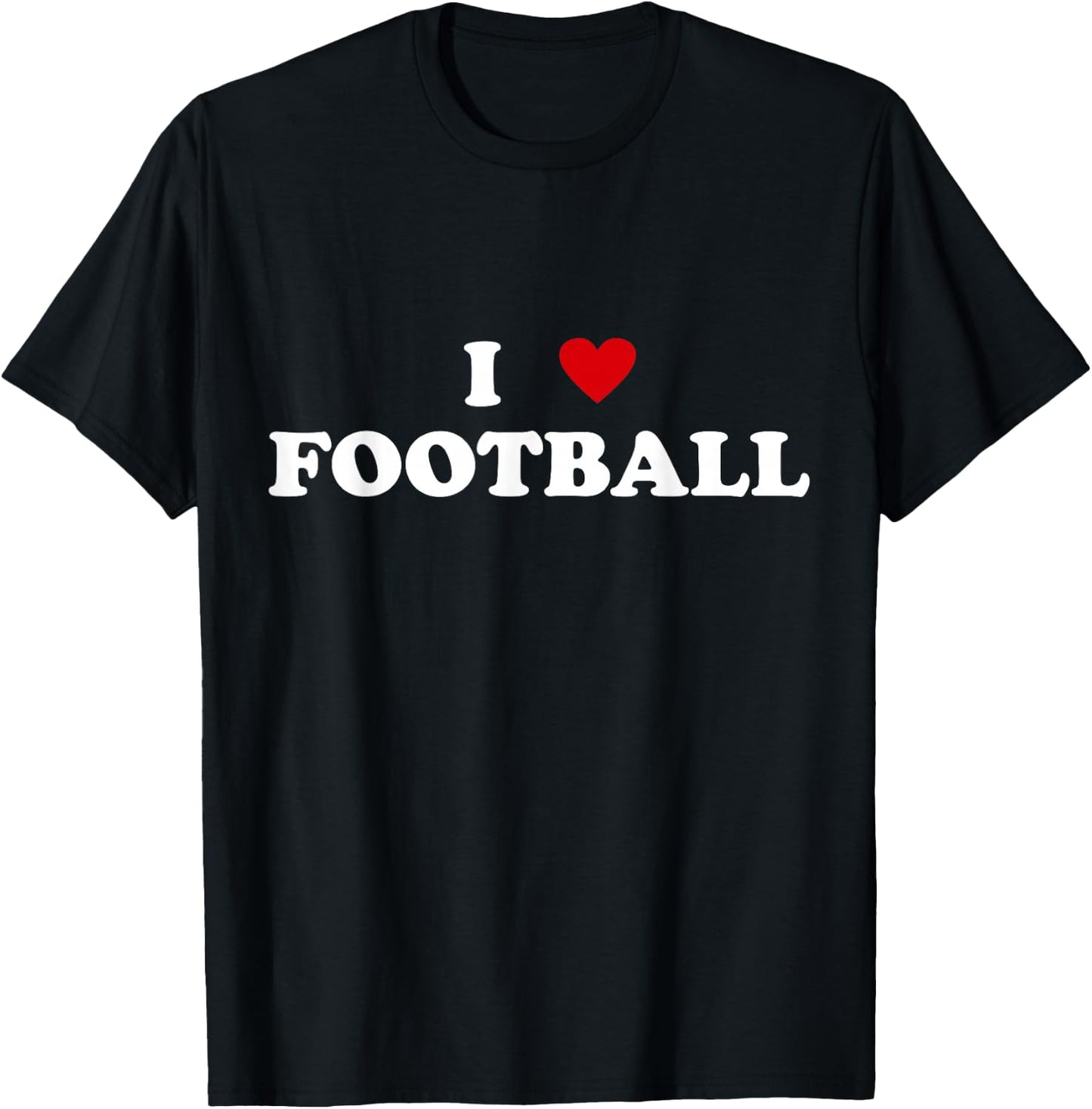 I Heart Football player Fan - I Love Football T-Shirt - T-Shirt | Black