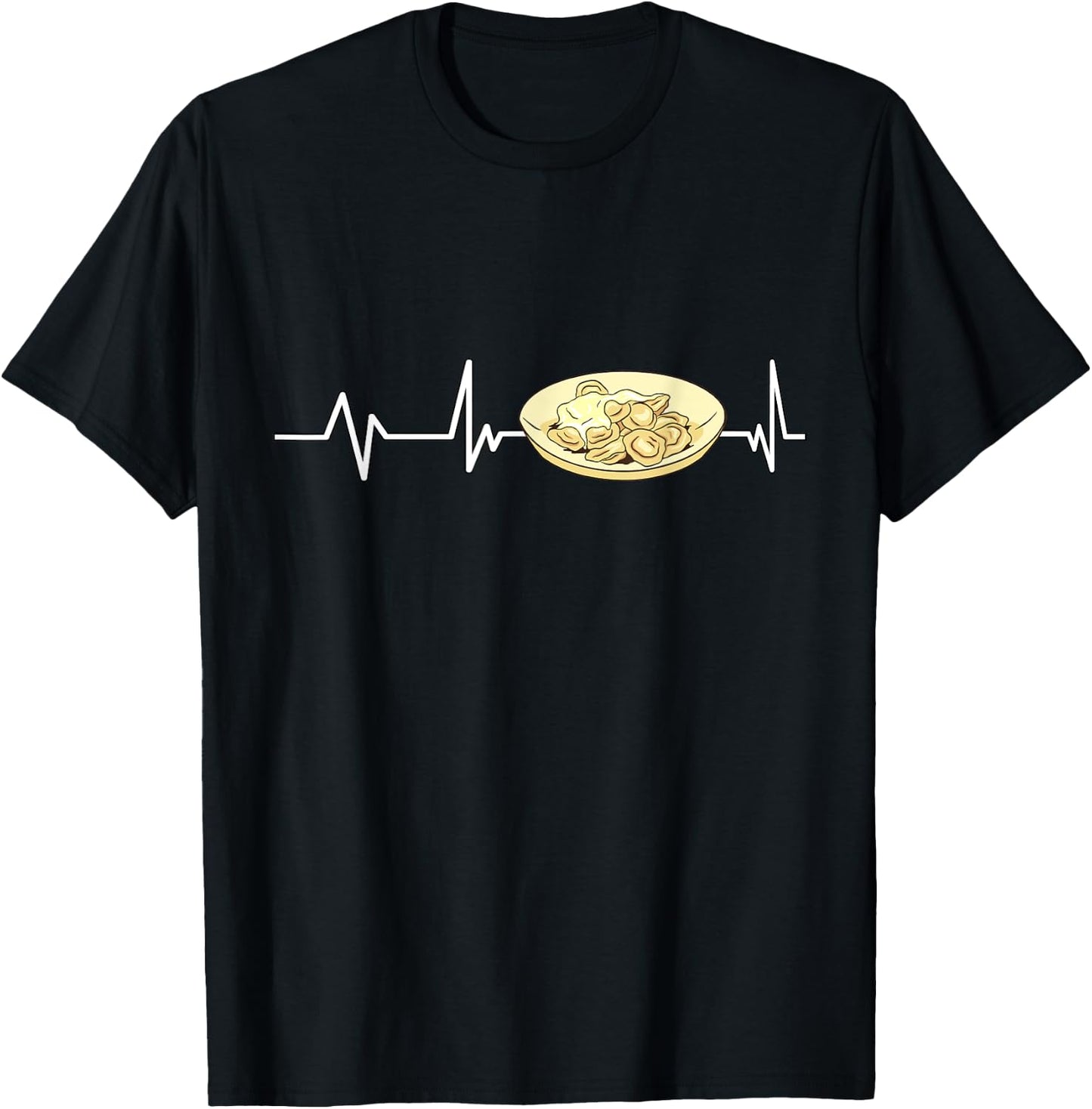 Pelmeni Heartbeat Pelmeni Gift Pelmeni T-Shirt - T-Shirt | Black