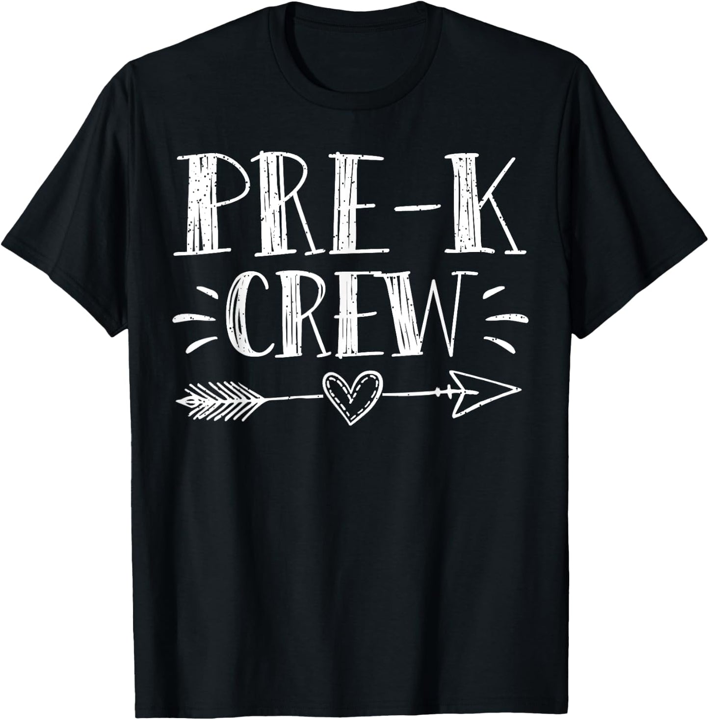 Pre-K Crew 1st Day Of School Pre-K Teacher Team Men Women Girls Kids T-Shirt - T-Shirt | Black