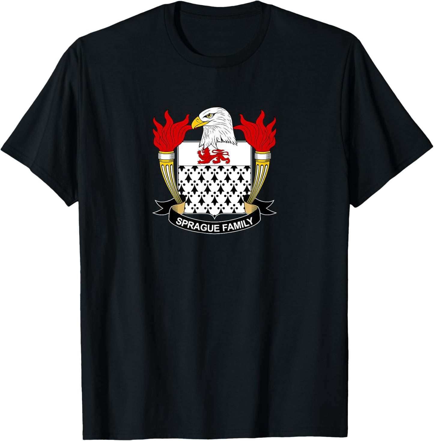 Sprague Coat of Arms - Family Crest T-Shirt - T-Shirt | Black