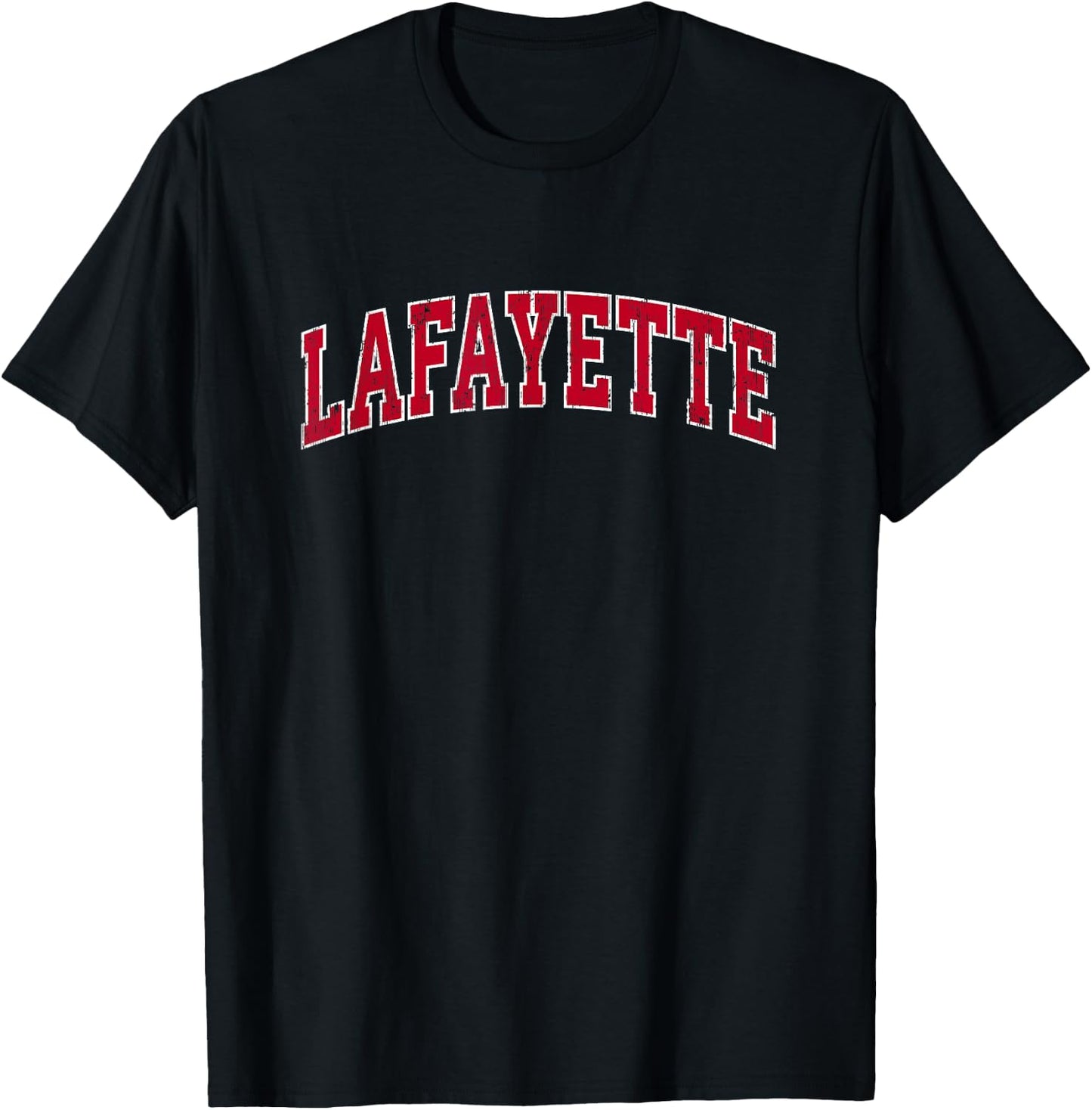 Lafayette California CA Vintage Sports Design Red Design T-Shirt - T-Shirt | Black
