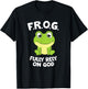 Cute Frog Fully Rely On God Christian Frog T-Shirt - T-Shirt | Black