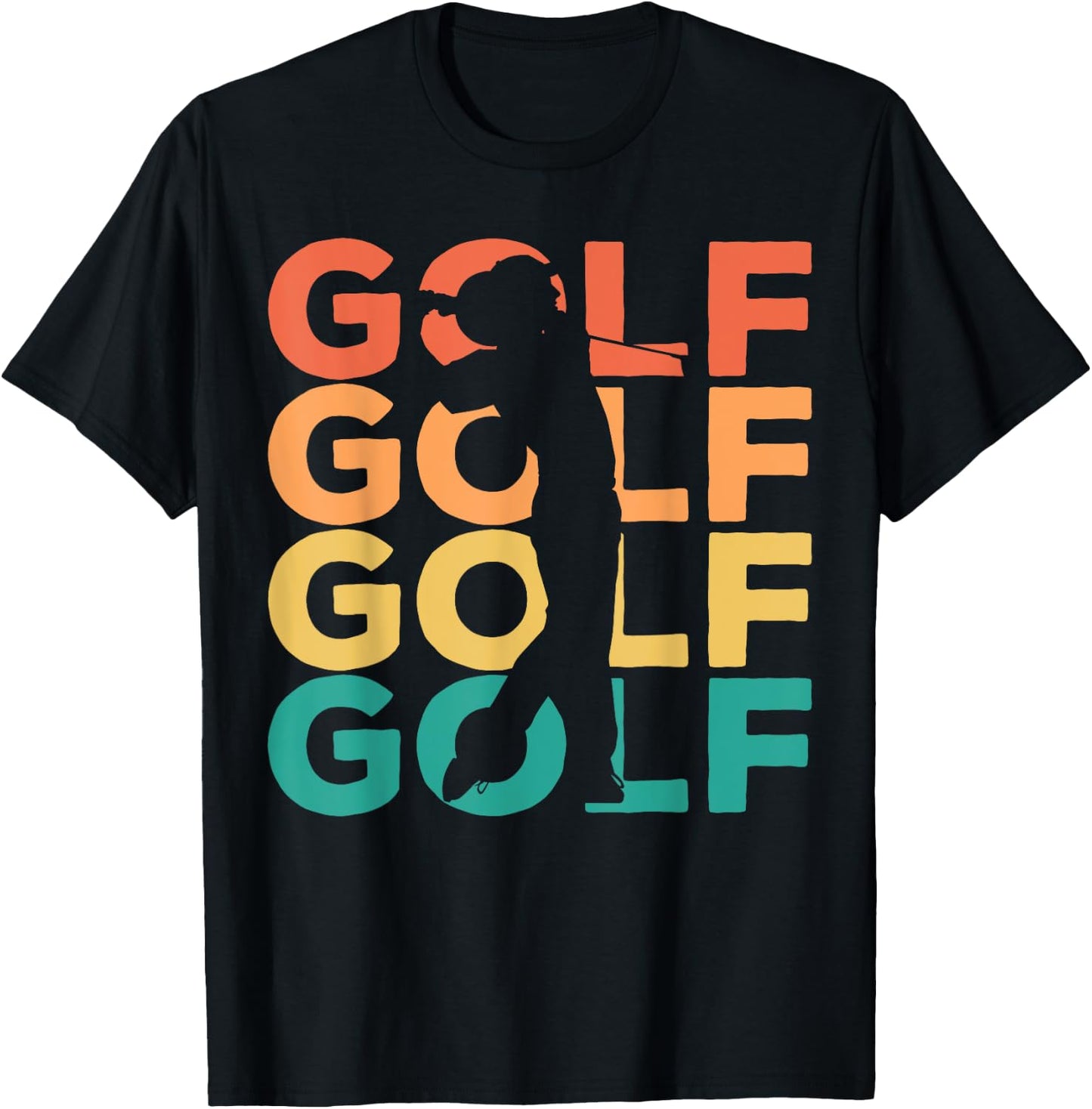 Retro Vintage Golfing Gift Golfers T-Shirt - T-Shirt | Black