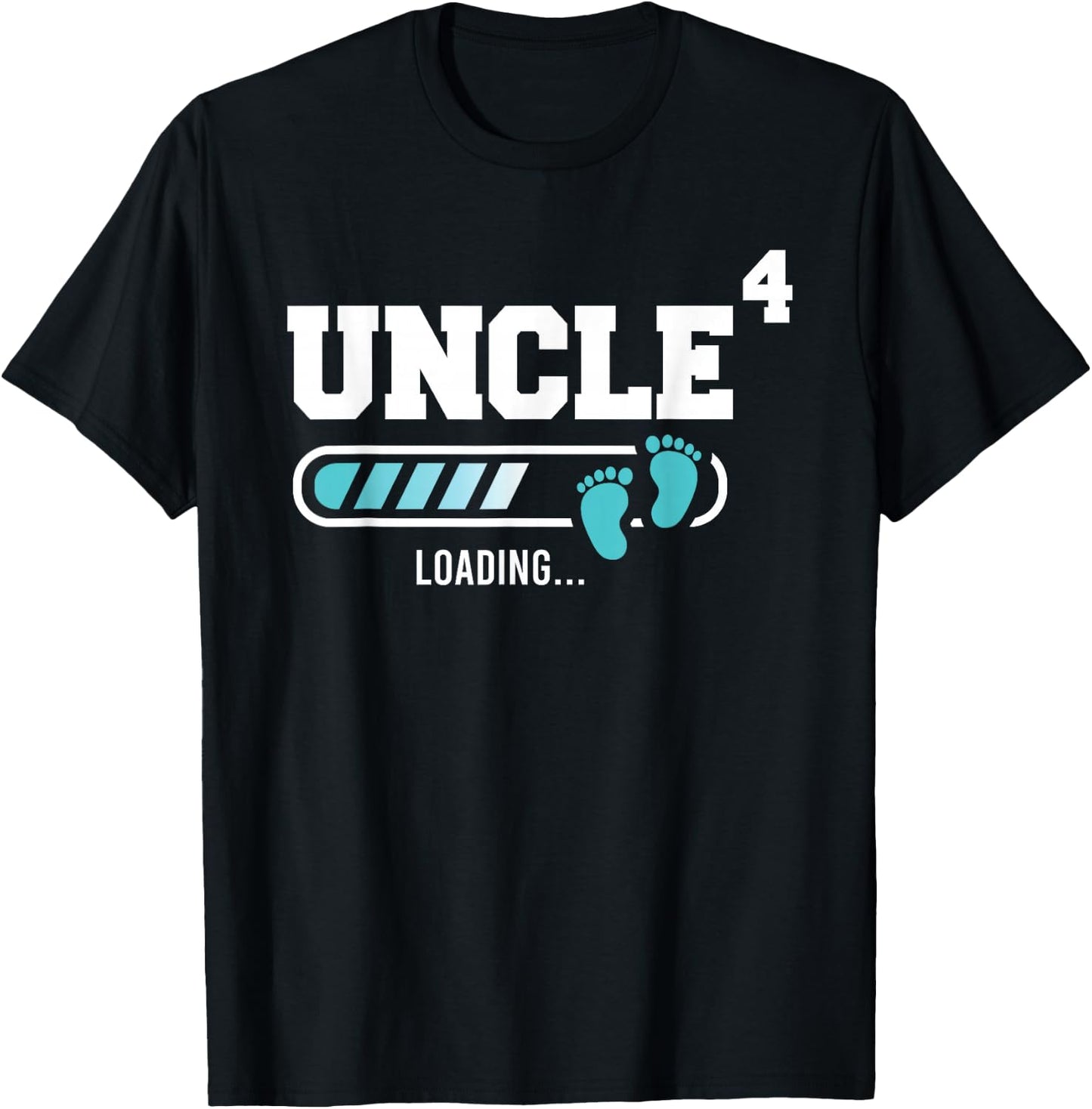 Uncle 4 Fourth Time Uncle Funny Uncle Of Four T-Shirt - T-Shirt | Black