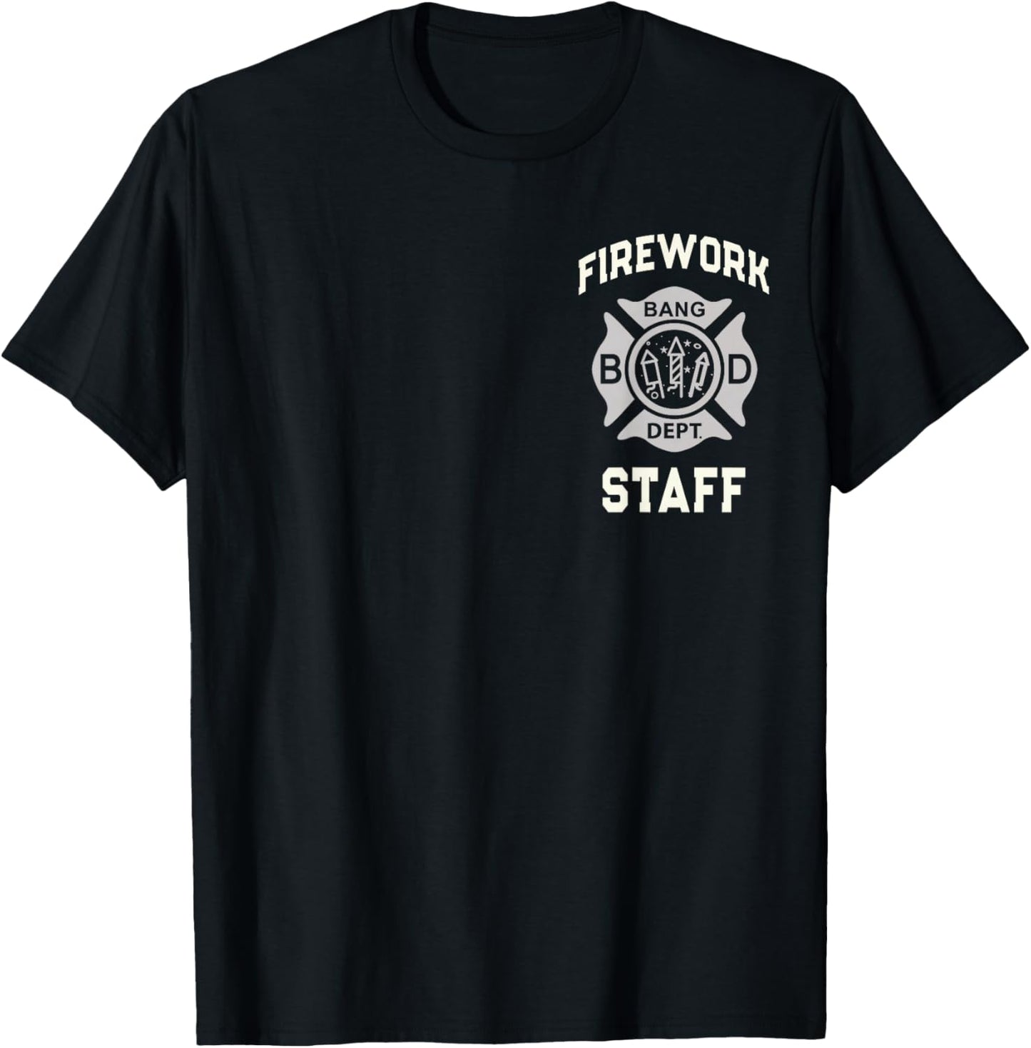 Official FIREWORK STAFF 4th of July Safety Crew Technician T-Shirt - T-Shirt | Black