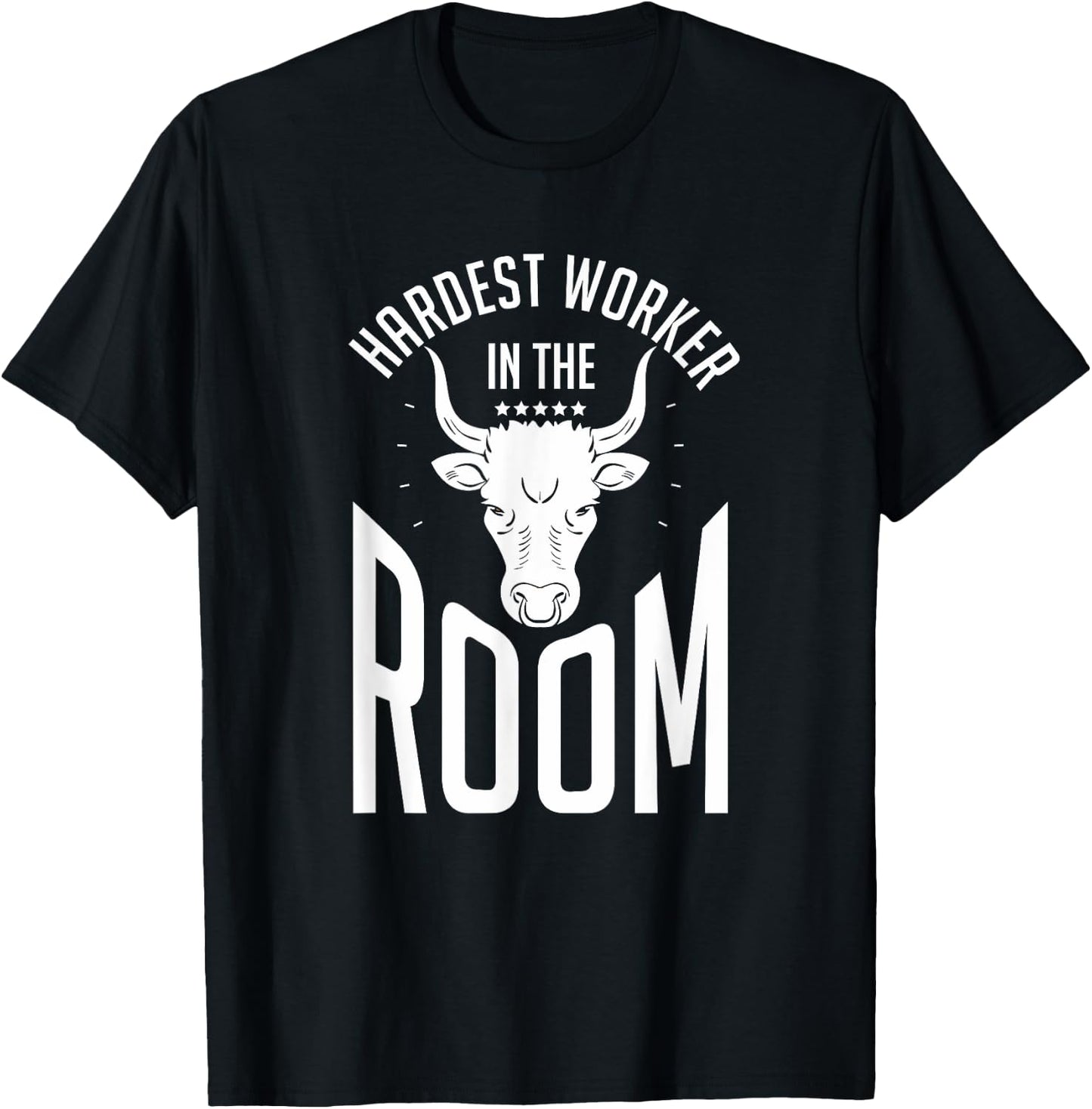 Hardest Worker In The Room | Funny Fitness Workout T-Shirt - T-Shirt | Black