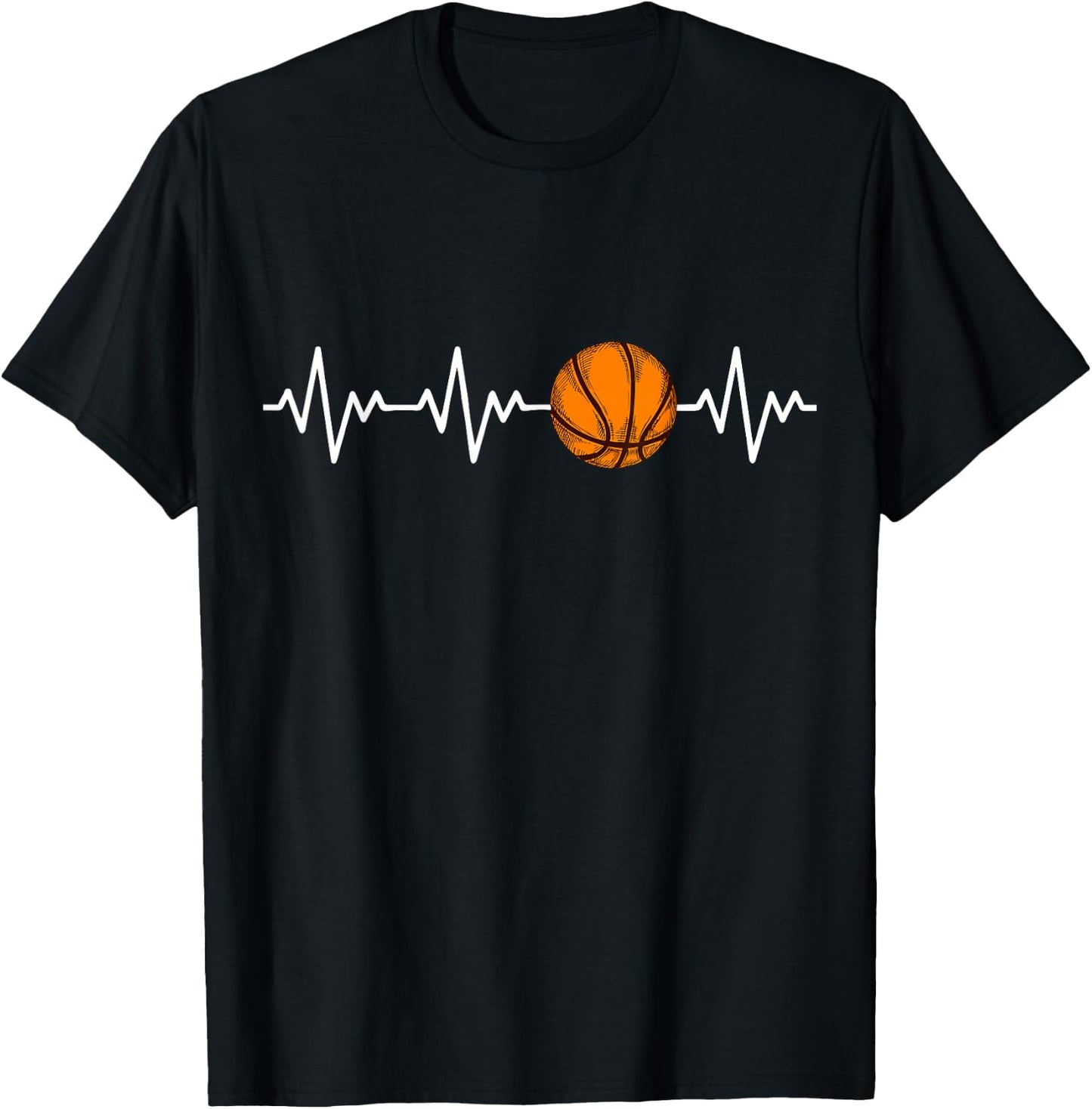 Heartbeat Basketball T-Shirt - T-Shirt | Black