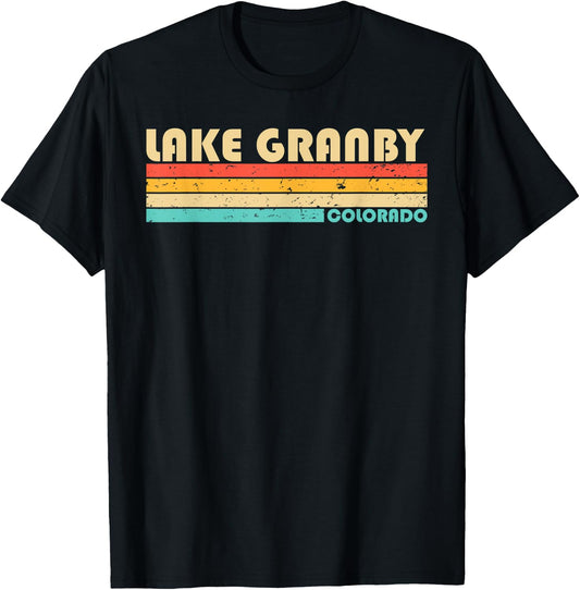 LAKE GRANBY COLORADO Funny Fishing Camping Summer Women Kids T-Shirt - T-Shirt | Black