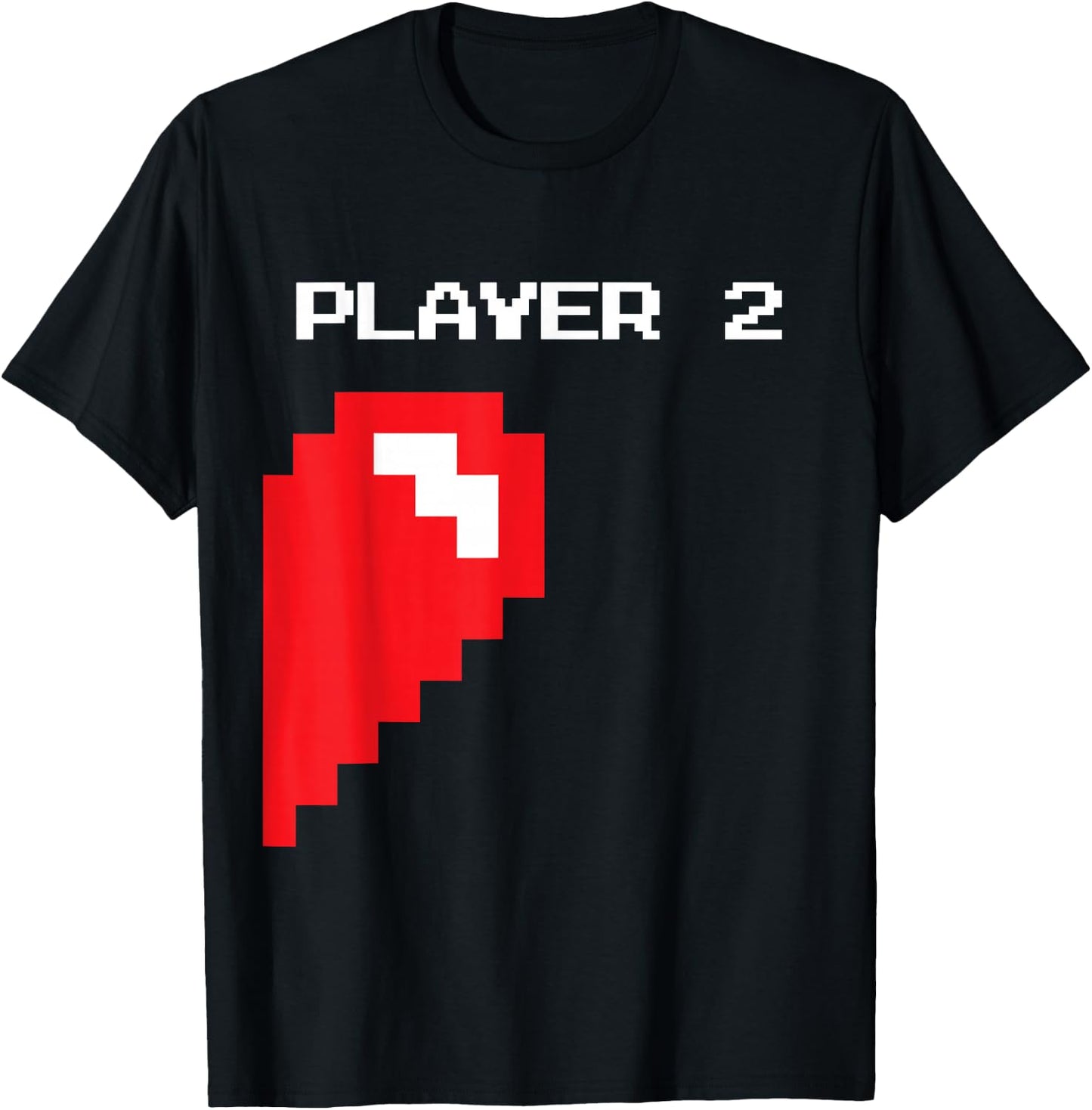 Matching Gamer Couple Valentine's Gift - Player 1 Player 2 T-Shirt - T-Shirt | Black