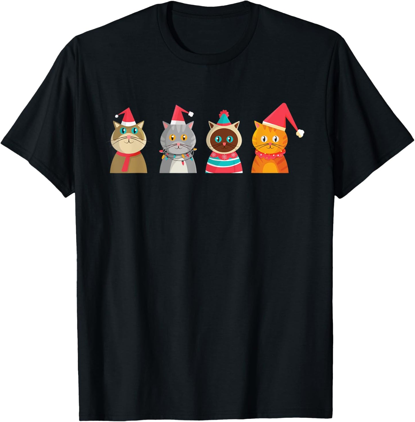 Funny cat Shirt - Christmas Cat T-Shirt - T-Shirt | Black