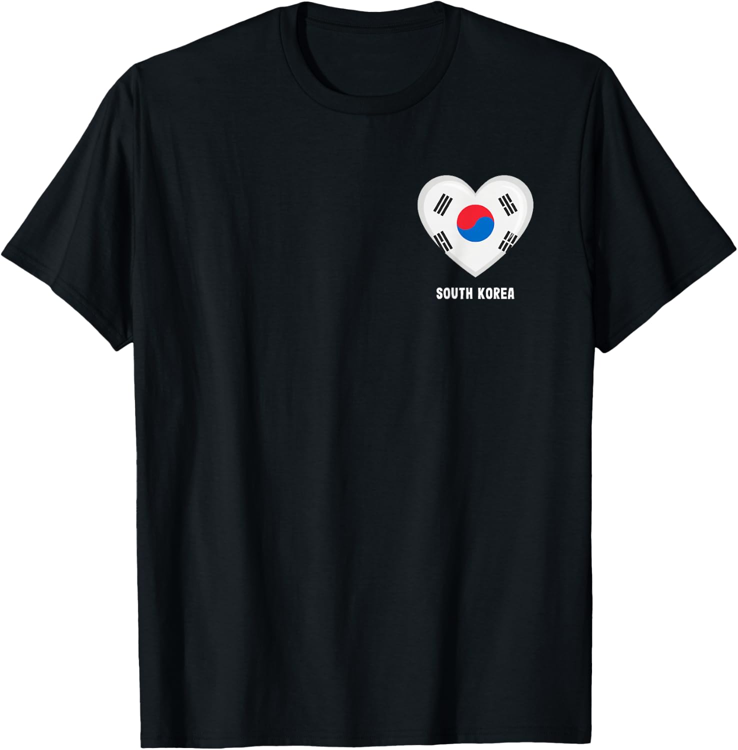 South Korea Flag Shirt | South Korean T-Shirt - T-Shirt | Black