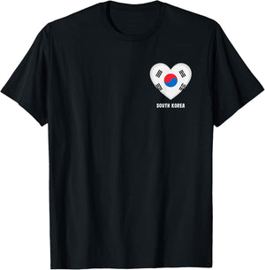 South Korea Flag Shirt | South Korean T-Shirt - T-Shirt | Black