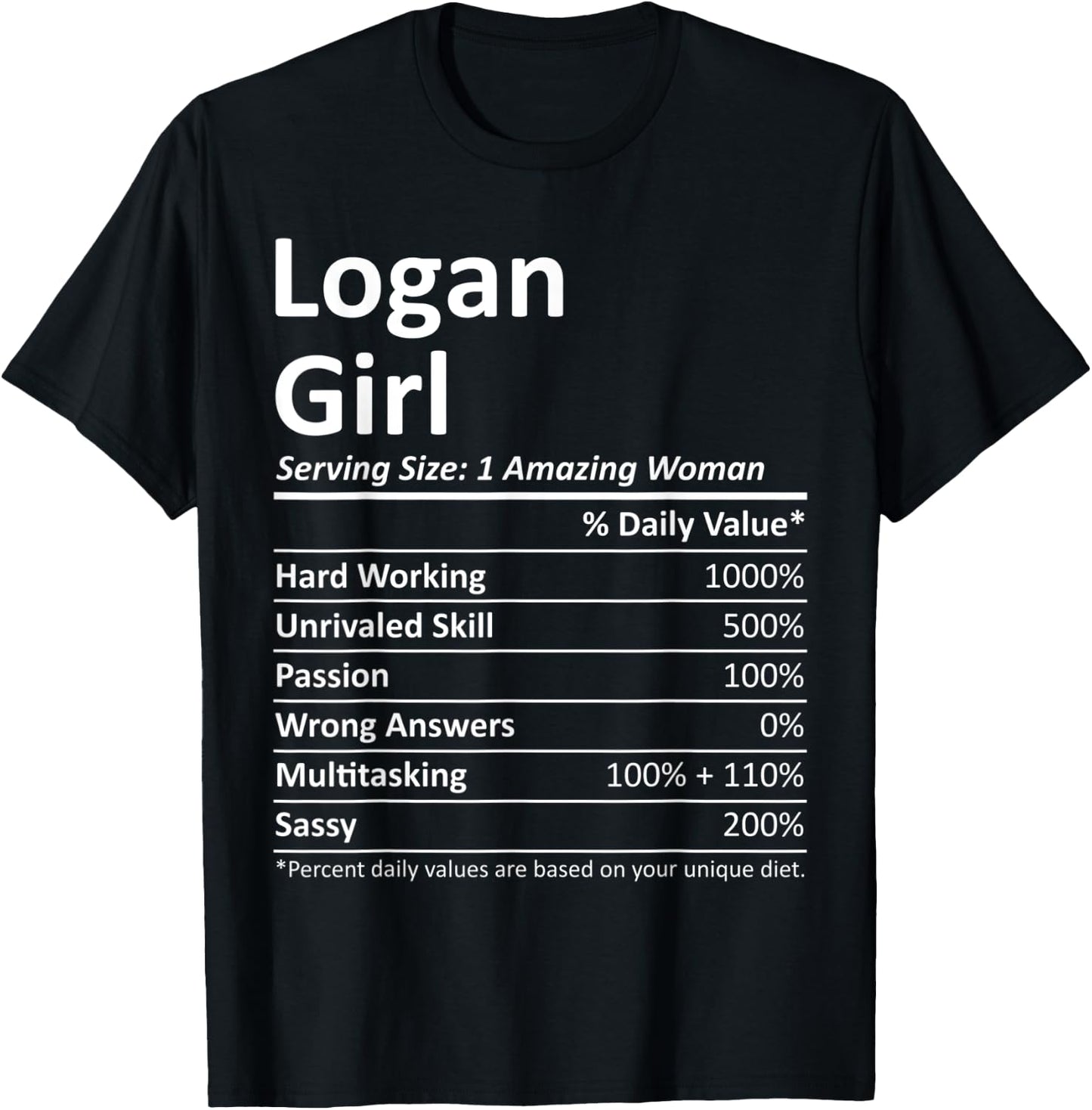 LOGAN GIRL UT UTAH Funny City Home Roots USA Gift T-Shirt - T-Shirt | Black