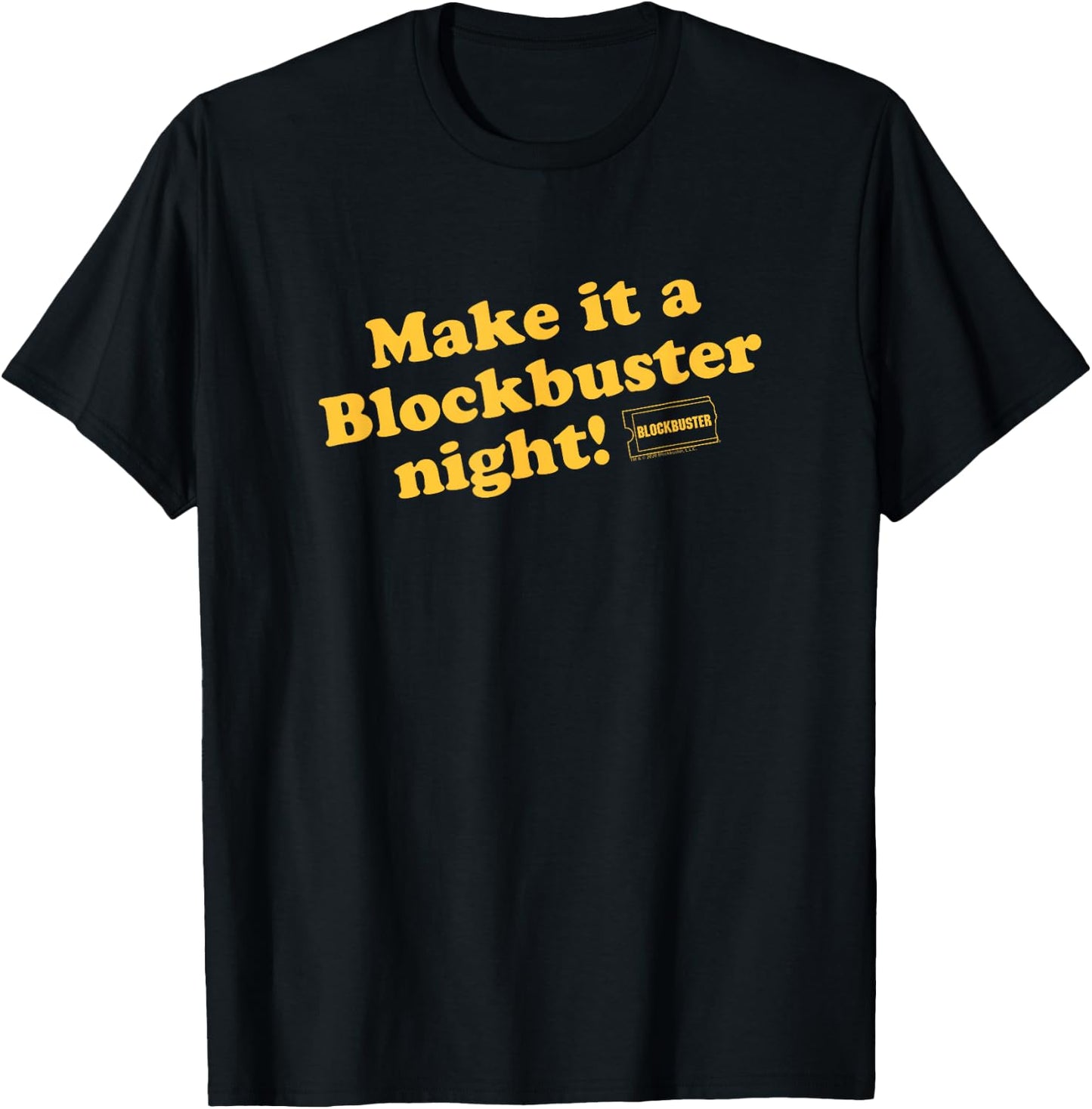Blockbuster Make it a Blockbuster Night Vintage Video Rental T-Shirt - T-Shirt | Black