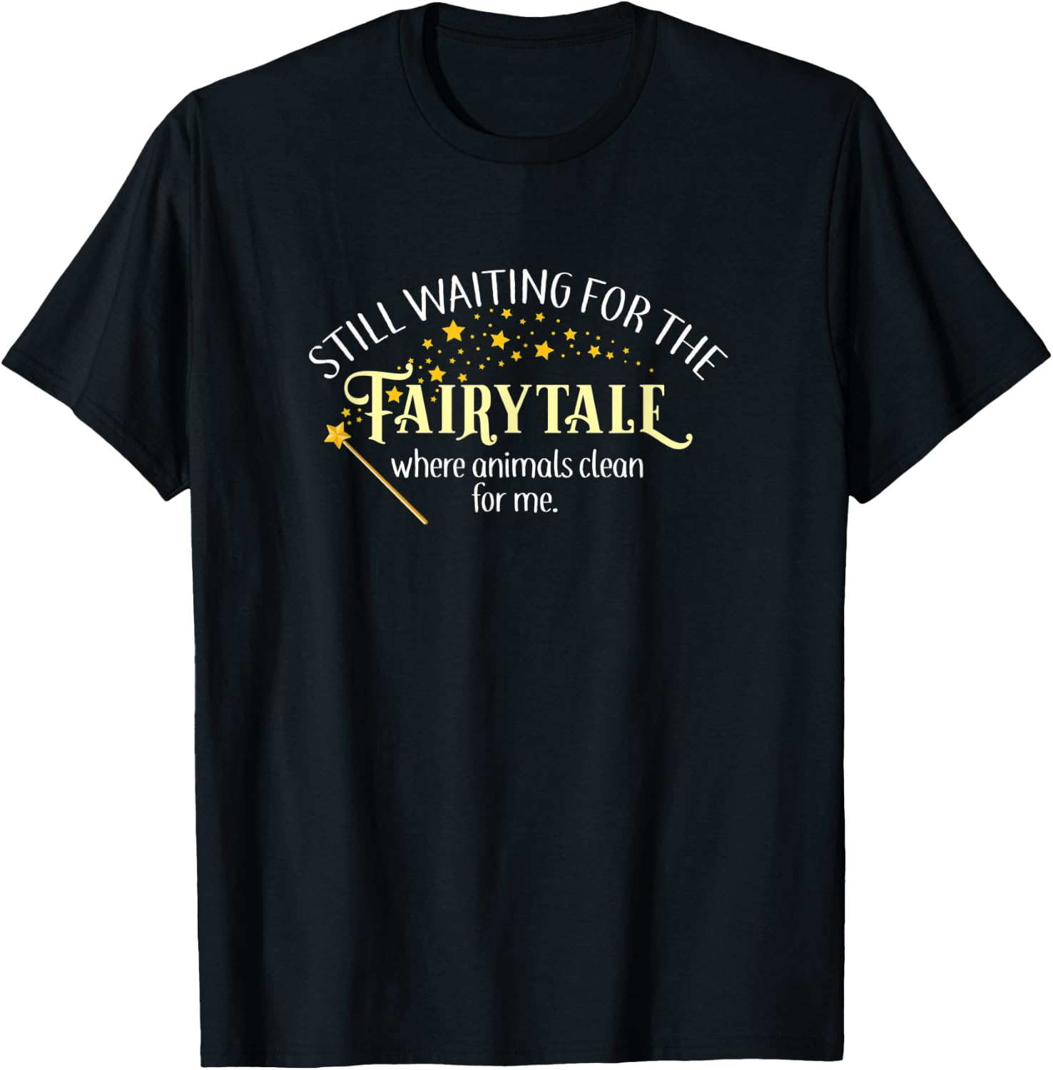 Fairytale Magical Cleaning Animals / Funny T-Shirt - T-Shirt | Black