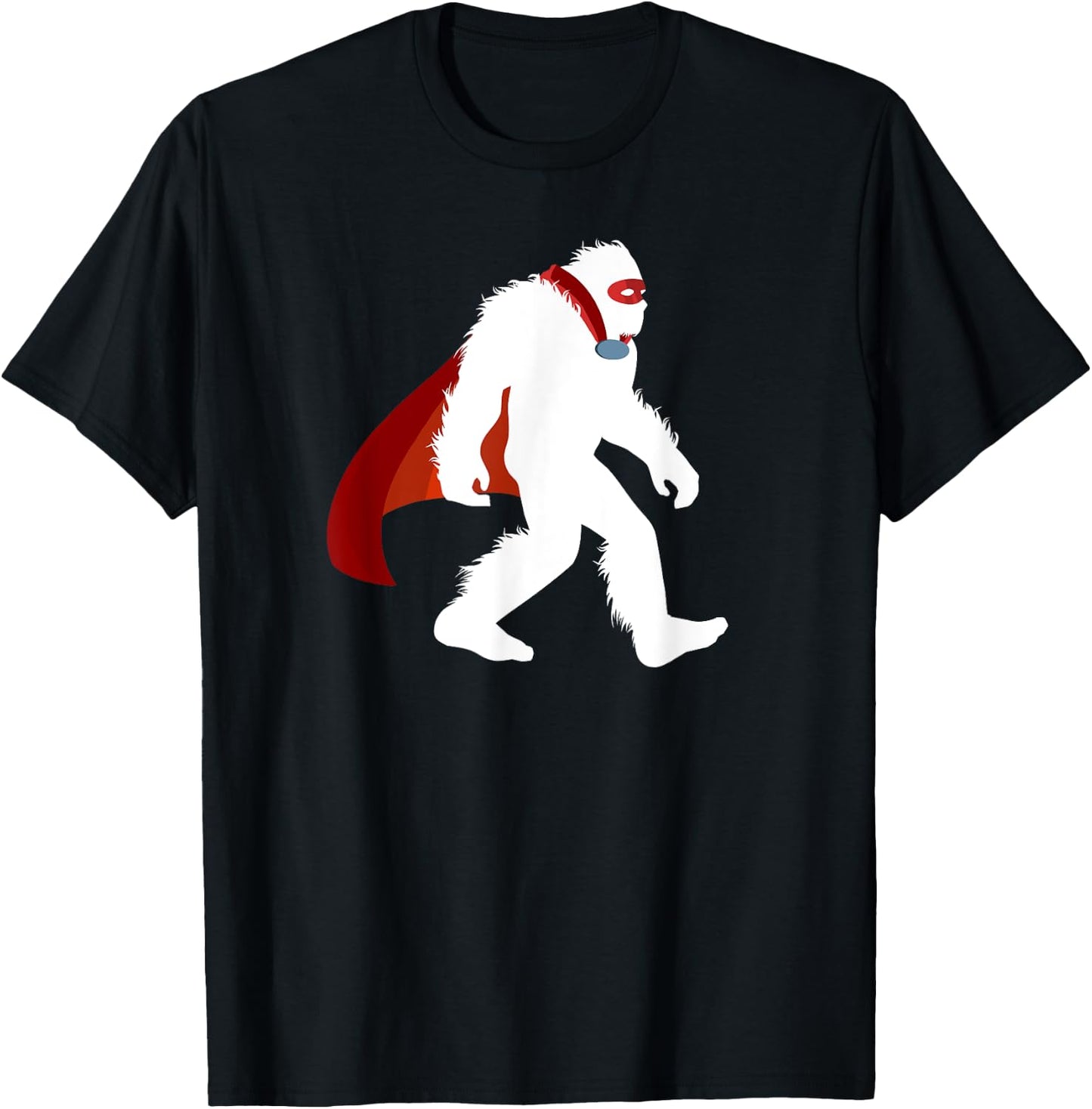 Fun Bigfoot Superhero Vigilantism Cryptid Sasquatch Crusader T-Shirt - T-Shirt | Black