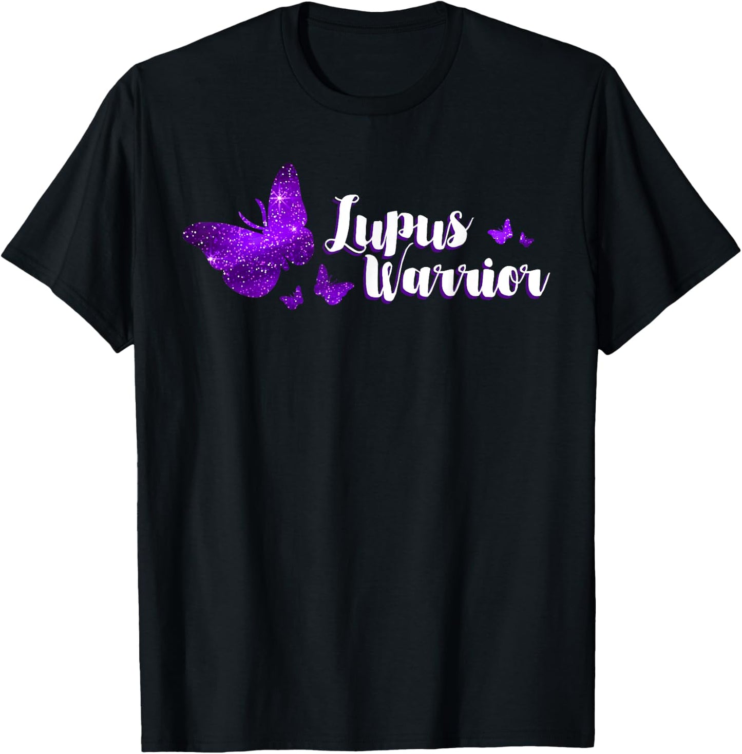 Lupus Warrior Purple Ribbon Autoantibodies Immune System T-Shirt - T-Shirt | Black