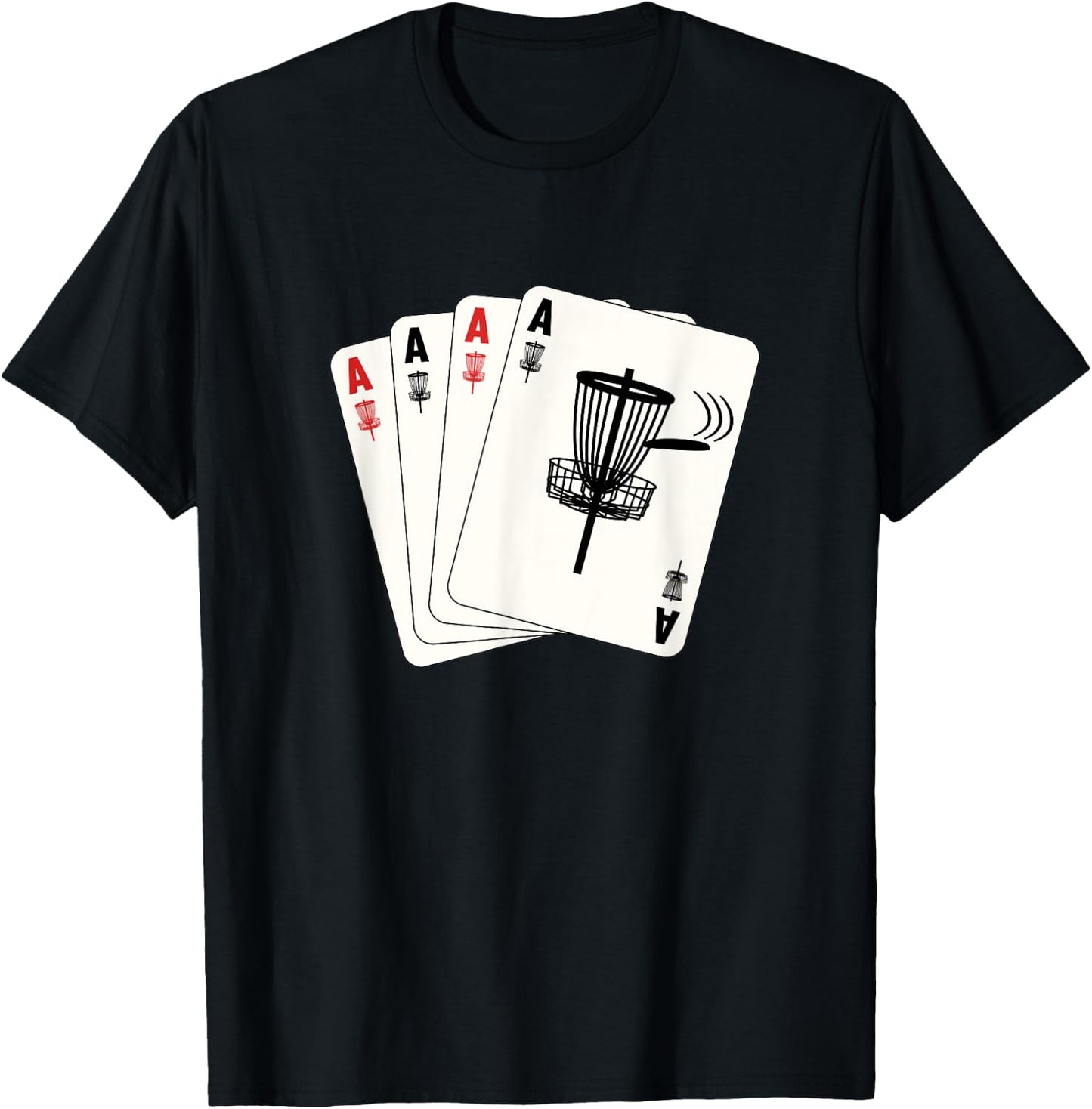 Frisbee Golf Hole In One Ace Cards Funny Disc Golf T-Shirt - T-Shirt | Black