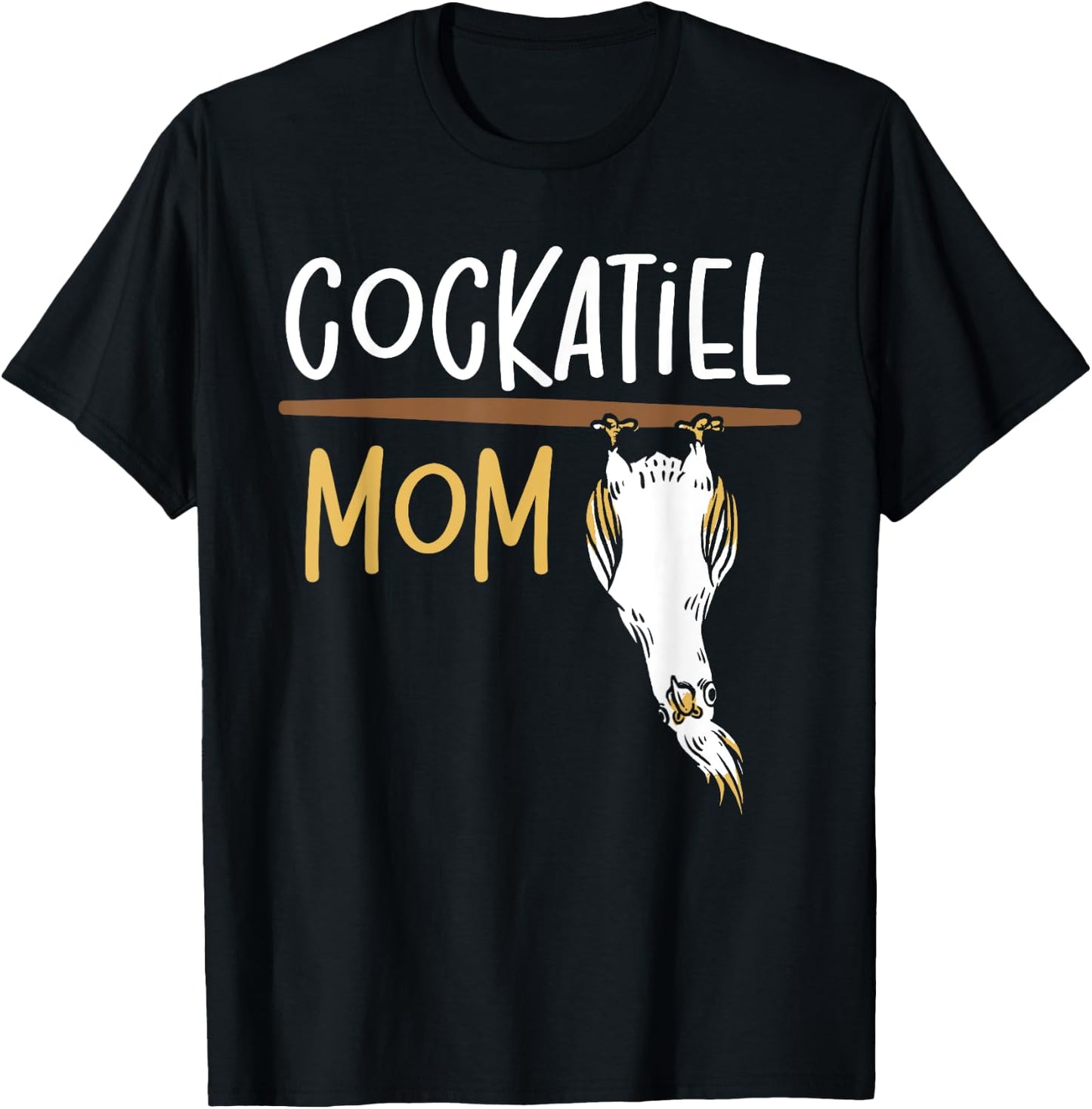 Cockatiel Parakeet Parrot Bird Lover Cockatoo Cockatiel Mom T-Shirt - T-Shirt | Black